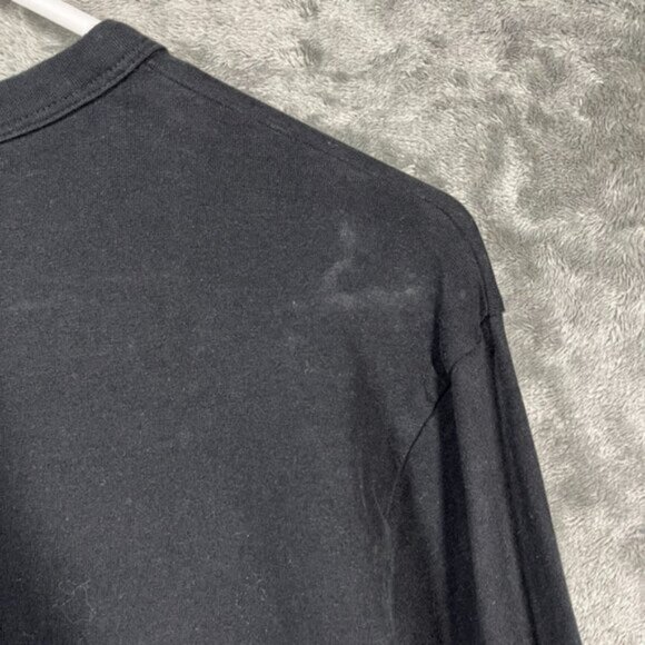 COS Shirt Mens Medium Black Long Sleeve Regular Fit Lightweight Cotton Top - Picture 8 of 8